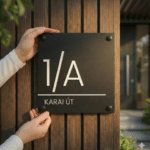 hazszam tabla furattal antracit