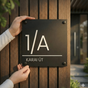 hazszam tabla furattal antracit