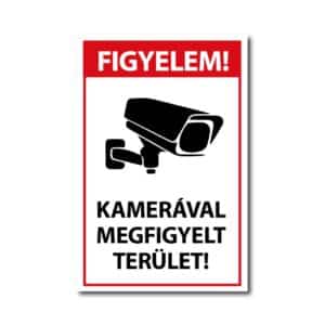 kameraval megfigyelt terulet tabla 20x30cm allo