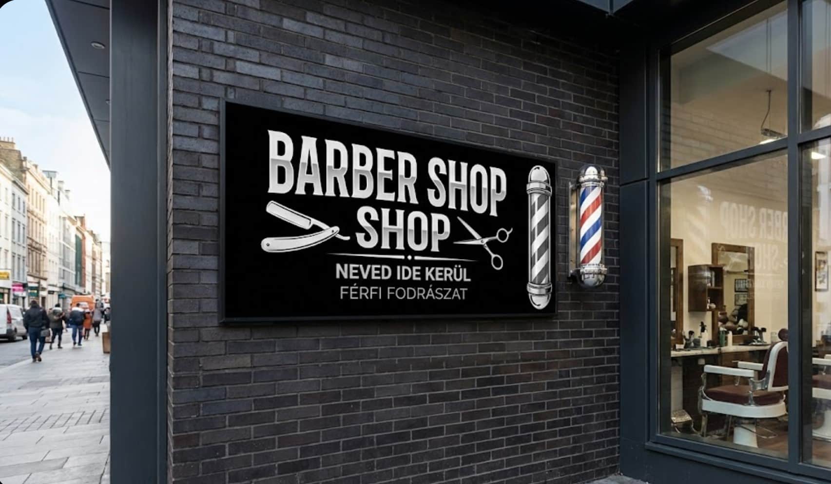 barber shop reklamtabla sajat nevvel foto barber shop reklamtabla sajat nevvel foto