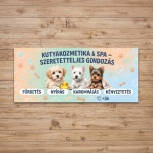 kutyakozmetika reklamtabla puder szin