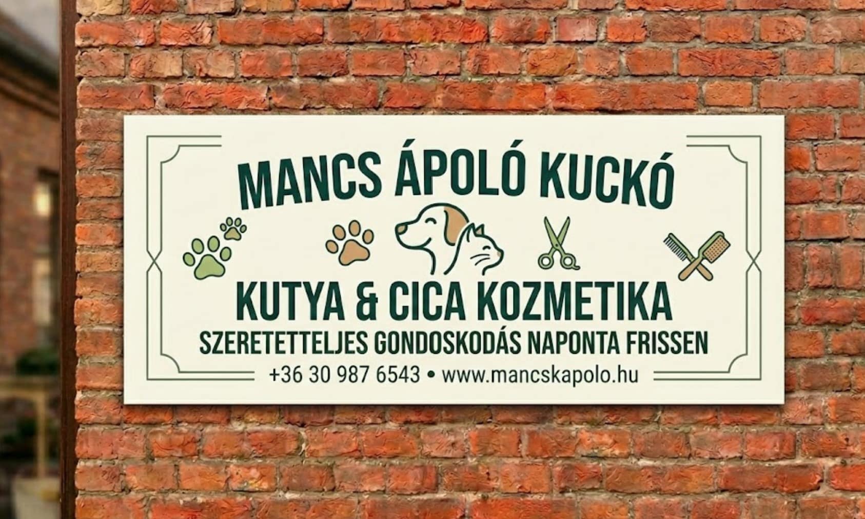 mancs kutya reklamtabla mancs kutya reklamtabla