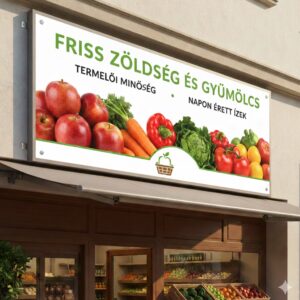 zoldseges reklamtabla minta