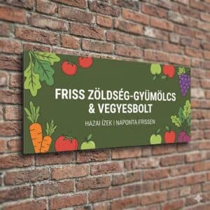 zoldseges vegyesbolt reklamtabla foto