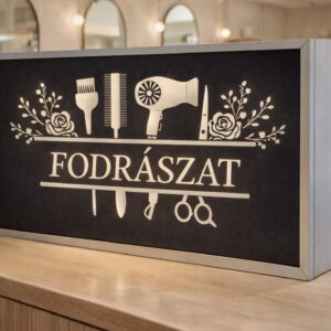 fodraszat vilagito tabla