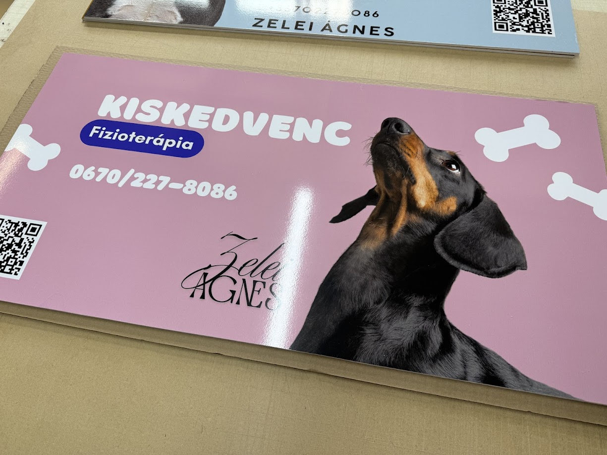 kisallat fizioterapia reklamtabla