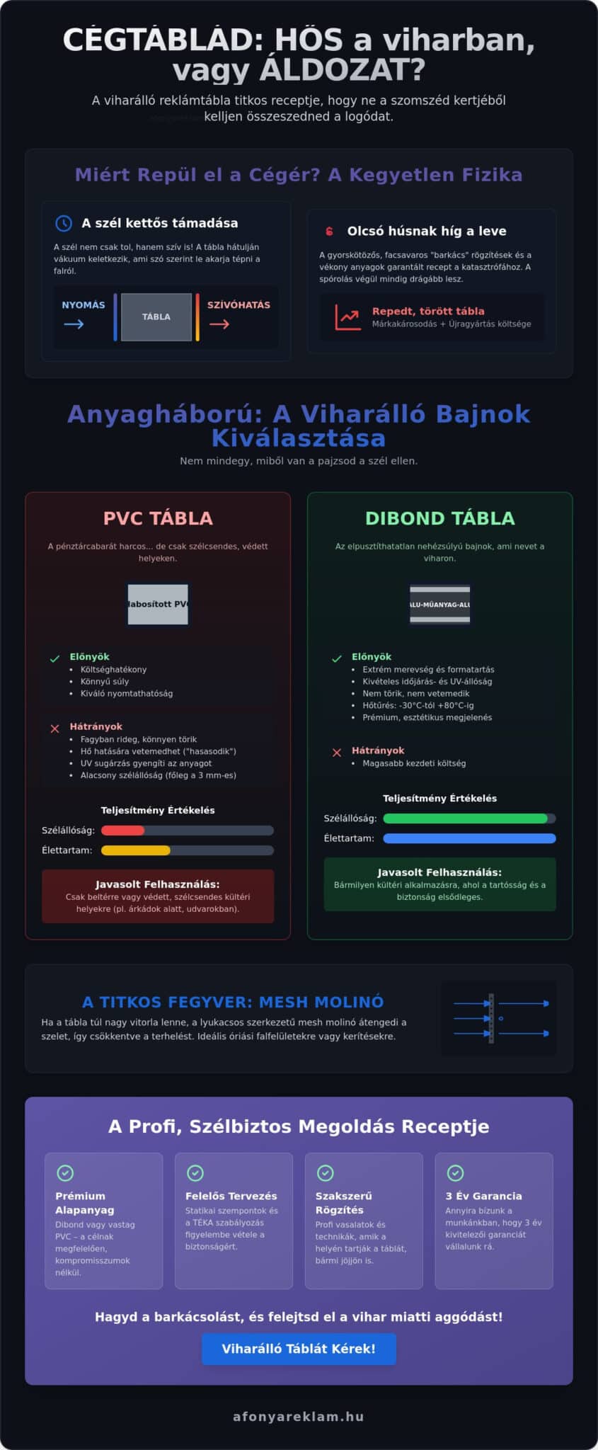 Reklámtábla ami bírja a szelet: Így válassz viharálló megoldást 2026-ban