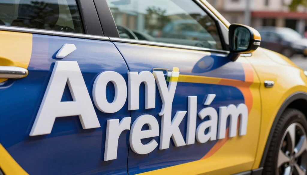 autódekoráció 3D felirat